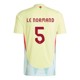 Camisolas Espanha Robin Le Normand 5 2º Equipamento Alternativa Euro 2024 Manga Curta